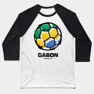 Gabon Football Country Flag Baseball T-Shirt